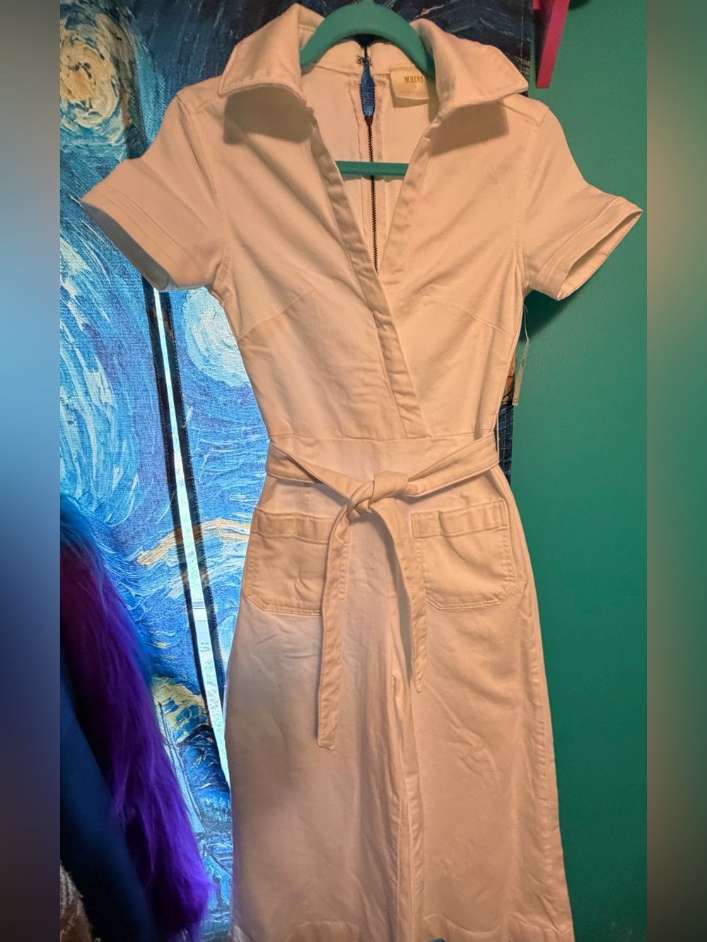 Anthropologie The Colette Wrap Jumpsuit by Maeve Denim Edition